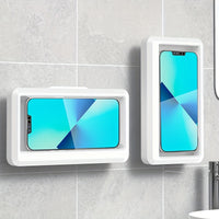 Thumbnail for Shower Phone Holder Splash-Proof 360 Rotation Can Be Touched Shower Phone Stand Case Mount For Bathroom Batheub Kitchen Wall Compatible With IPhone 15 14 13 12 Pro Max XS XR Fits <6.8 Phones