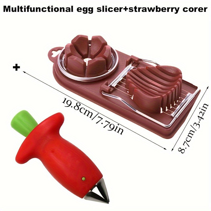 4-Piece Stainless Steel Strawberry Huller Set - Easy, Ergonomic Stem Remover Tool for Kitchen Efficiency & Culinary Excellence