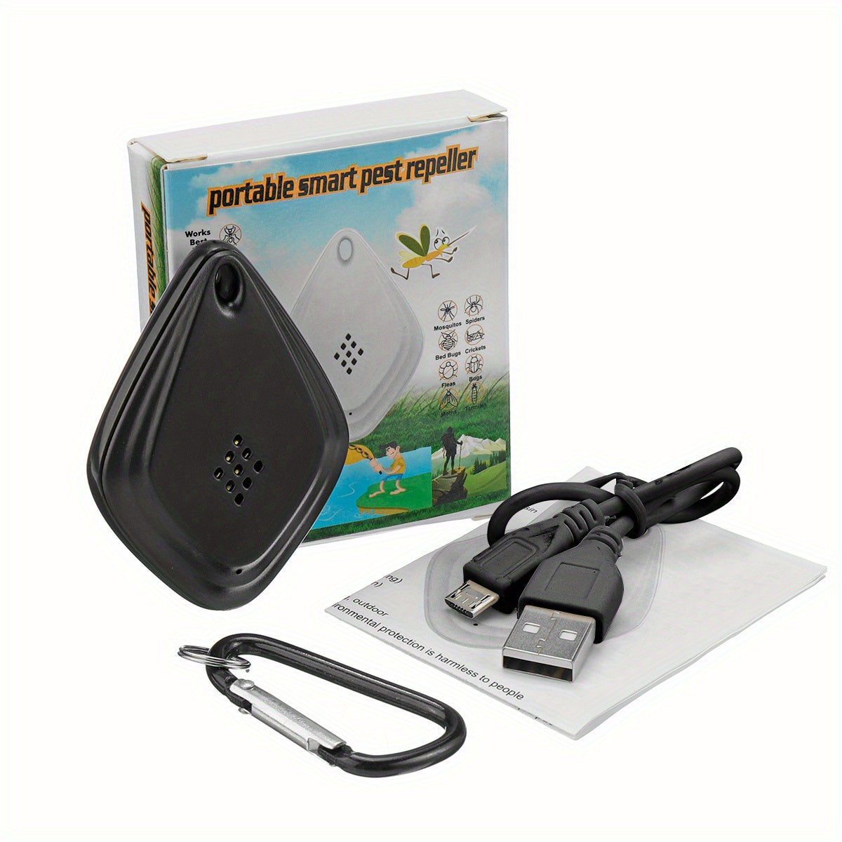 Family Safe Ultrasonic Mosquito Repeller - High-Tech USB Charging, Adaptive Frequency, Effortless Bug Protection for Your Home and Outdoor Adventures