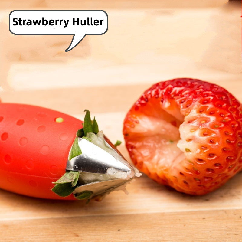 4-Piece Stainless Steel Strawberry Huller Set - Easy, Ergonomic Stem Remover Tool for Kitchen Efficiency & Culinary Excellence