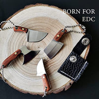 Thumbnail for 4PCS/Set Premium Damascus Steel Pocket Knife Set - Ultra-Lightweight, Ambidextrous EDC Knife Set with V Grind Blade Edge, Straight Back Shape, and Axe Cleaver for Outdoor Adventures and Everyday Carry