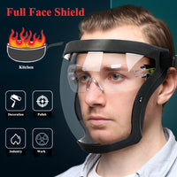 Thumbnail for 1pc Work Protection Mask, Transparent Facial Protector Face FaceMask, Protective Outdoor Heating Home Kitchen Tools, Full Face Mask