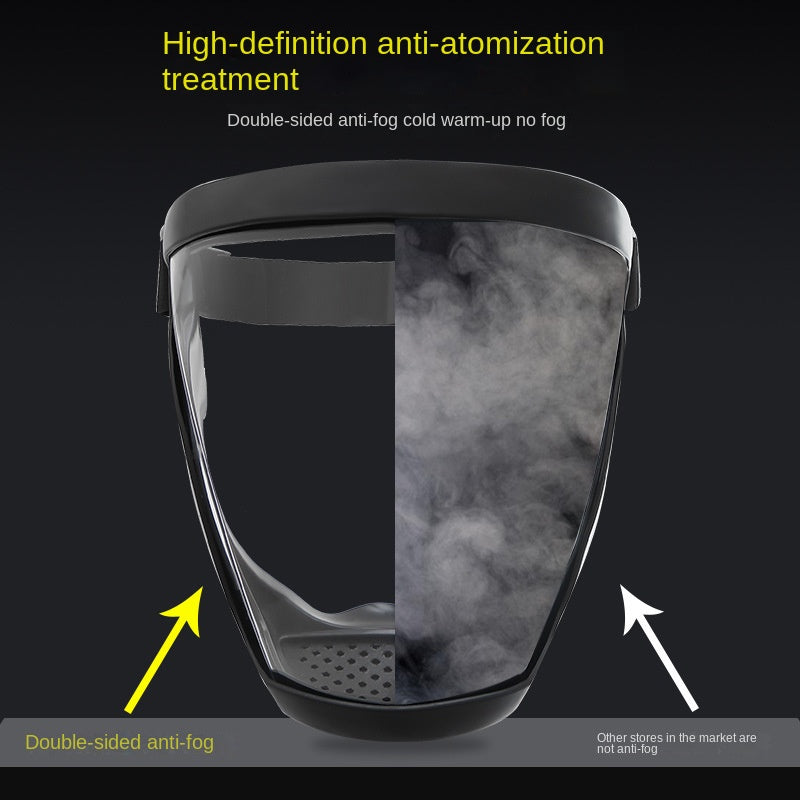 1pc Work Protection Mask, Transparent Facial Protector Face FaceMask, Protective Outdoor Heating Home Kitchen Tools, Full Face Mask