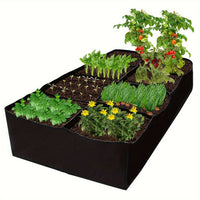Thumbnail for 1 Pack, Garden Bed, 128 Gallon 8 Grids Plant Grow Bags, 3x6FT Breathable Planter Raised Beds For Growing Vegetables Potatoes Flowers, Rectangle Planting Container For Outdoor Indoor Gardening