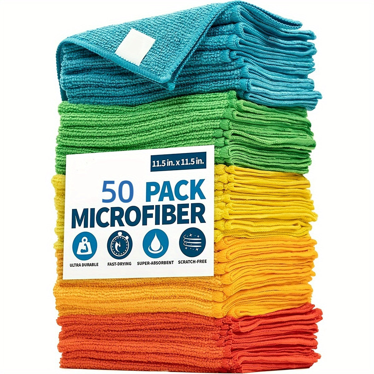 1/5/10pcs, Microfiber Cleaning Cloth, Dishwashing Cloth, Multifunctional Cleaning Towel, Household Rag, Kitchen Bathroom Cleaning Towel, Durable Absorbent Towel, Easily Remove Stains And Grease, Cleaning Supplies, Cleaning Gadgets
