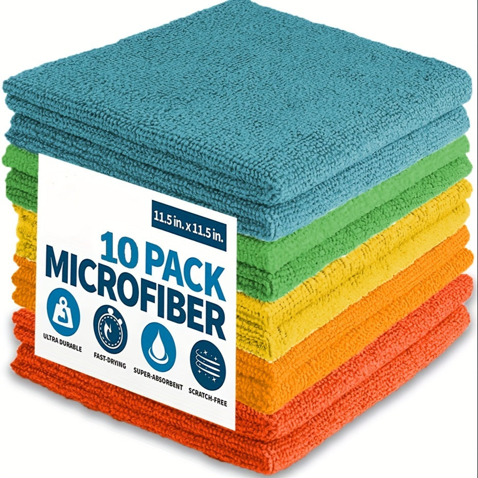 1/5/10pcs, Microfiber Cleaning Cloth, Dishwashing Cloth, Multifunctional Cleaning Towel, Household Rag, Kitchen Bathroom Cleaning Towel, Durable Absorbent Towel, Easily Remove Stains And Grease, Cleaning Supplies, Cleaning Gadgets