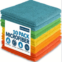 Thumbnail for 1/5/10pcs, Microfiber Cleaning Cloth, Dishwashing Cloth, Multifunctional Cleaning Towel, Household Rag, Kitchen Bathroom Cleaning Towel, Durable Absorbent Towel, Easily Remove Stains And Grease, Cleaning Supplies, Cleaning Gadgets