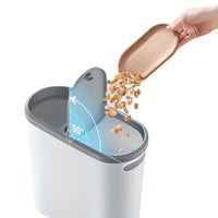 Thumbnail for 1pc 2.64gal Large Capacity Trash Can, Creative Gap Garbage Can, Press Type Waste Bin With Lid, Simple Paper Basket, Kitchen Bathroom Bedroom Living Room Accessories, Home Supplies, Cleaning Supplies