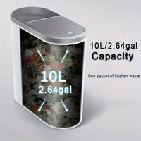 Thumbnail for 1pc 2.64gal Large Capacity Trash Can, Creative Gap Garbage Can, Press Type Waste Bin With Lid, Simple Paper Basket, Kitchen Bathroom Bedroom Living Room Accessories, Home Supplies, Cleaning Supplies