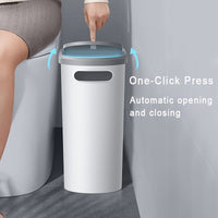 Thumbnail for 1pc 2.64gal Large Capacity Trash Can, Creative Gap Garbage Can, Press Type Waste Bin With Lid, Simple Paper Basket, Kitchen Bathroom Bedroom Living Room Accessories, Home Supplies, Cleaning Supplies