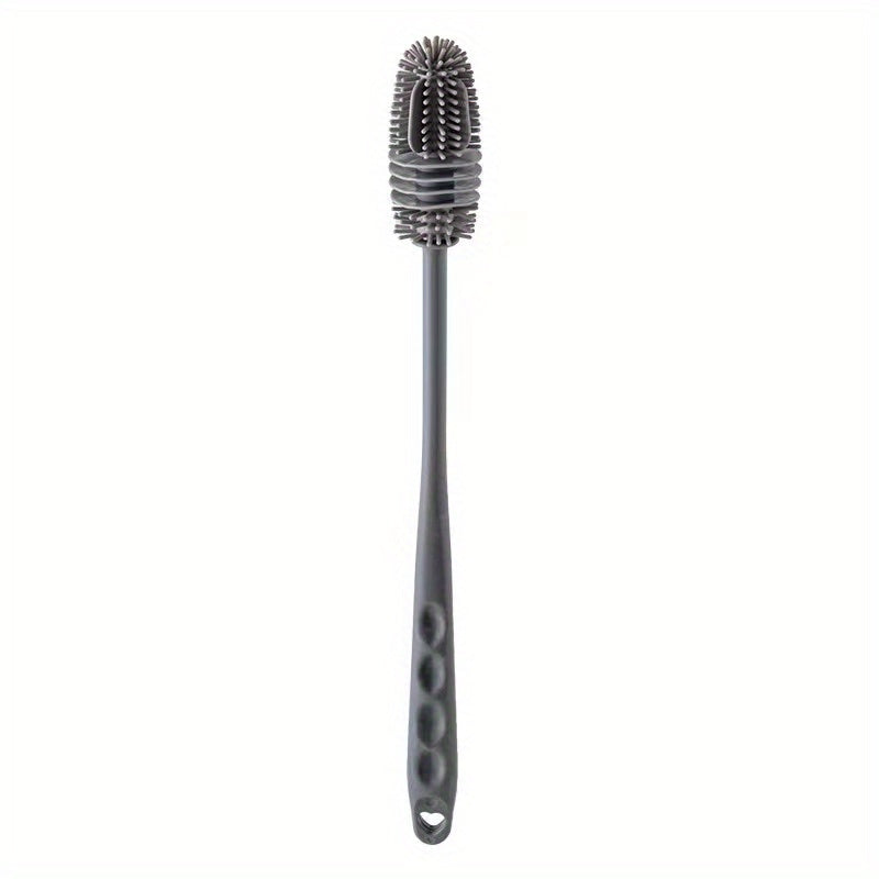 Silicone Bottle Brush with Long Handle - Kitchen Cleaning Tool for Cups and Bottles, Non-Electric Washing Brush for Household Use