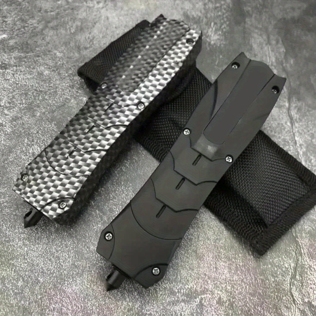 1pc Tactical Pocket Knife - Durable ABS Handle for Comfortable Grip, Ideal for Outdoor Adventures, Camping, Hiking, Survival, Safety and Self-Defense, Compact EDC Tool - Great Gift Idea for Men and Outdoor Enthusiasts