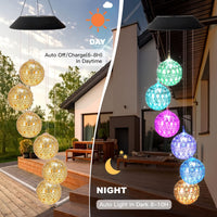 Thumbnail for 1PC Enchanting Solar Ball Wind Chime - Weather-Resistant Illumination - Perfect for Outdoor Gardens, Patios, and Porches, Effortless Ambience Creation