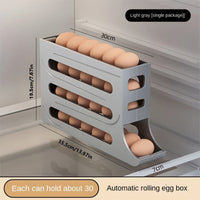 Thumbnail for Refrigerator Egg Storage Box, Automatic Egg Rolling Rack, Large Capacity Refrigerator Special Egg Holder Storage Box, ABS Material