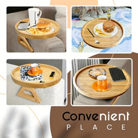 Thumbnail for Stable Sofa Armrest Table: 1pc Tray Armrest Table Clip For Tray Sofa Table, Perfect For Small Spaces, Automatic Fixing Table Plate, Great Gift For Family & Friends!