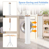 Thumbnail for ESARR  Cylinder Tripod Drying Rack, Solid Wood Octopus Standing Drying Rack Clothing, Foldable Space Saving Laundry Drying Rack, Collapsible Drying Racks for Laundry Tripod,16 Dry Rods