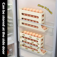Thumbnail for Refrigerator Egg Storage Box, Automatic Egg Rolling Rack, Large Capacity Refrigerator Special Egg Holder Storage Box, ABS Material