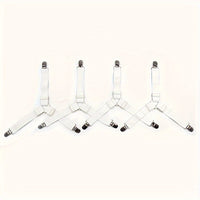 Thumbnail for 4pcs Triangle Bed Sheet Fixers - Versatile and Adaptable, Easy-to-Adjust, Stretchy and Flexible, Prevents Sheet Slippage, Grip-Tight Security - Ideal for Home and Bedroom, Perfect for Sofa and Bed, Also Suitable for Table and Desk