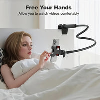 Thumbnail for 360-Degree Adjustable Bedside Lazy Desk Stand - Universally Compatible with iPhone and iPad, Xiaomi Bracket - Rock-Solid Stability, Multi-Angle Viewing, and Secure Grip for Smartphones and Tablets of All Sizes