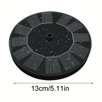 Thumbnail for 1pc Solar Fountain Pump, 1.5W Solar Bird Bath Pump With 6 Nozzles, Stand-Alone Portable Floating Solar Drinking Water Pump For Garden, Bird Bath, Pond, Swimming Pool, Outdoor & Backyard Aquarium