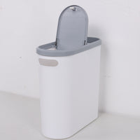 Thumbnail for 1pc 2.64gal Large Capacity Trash Can, Creative Gap Garbage Can, Press Type Waste Bin With Lid, Simple Paper Basket, Kitchen Bathroom Bedroom Living Room Accessories, Home Supplies, Cleaning Supplies