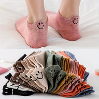 Thumbnail for 10 Pairs of Stylish Embroidered Ankle Socks - Soft & Breathable, Low Cut Design for Women - Comfy Everyday Wear, Assorted Patterns, One Size