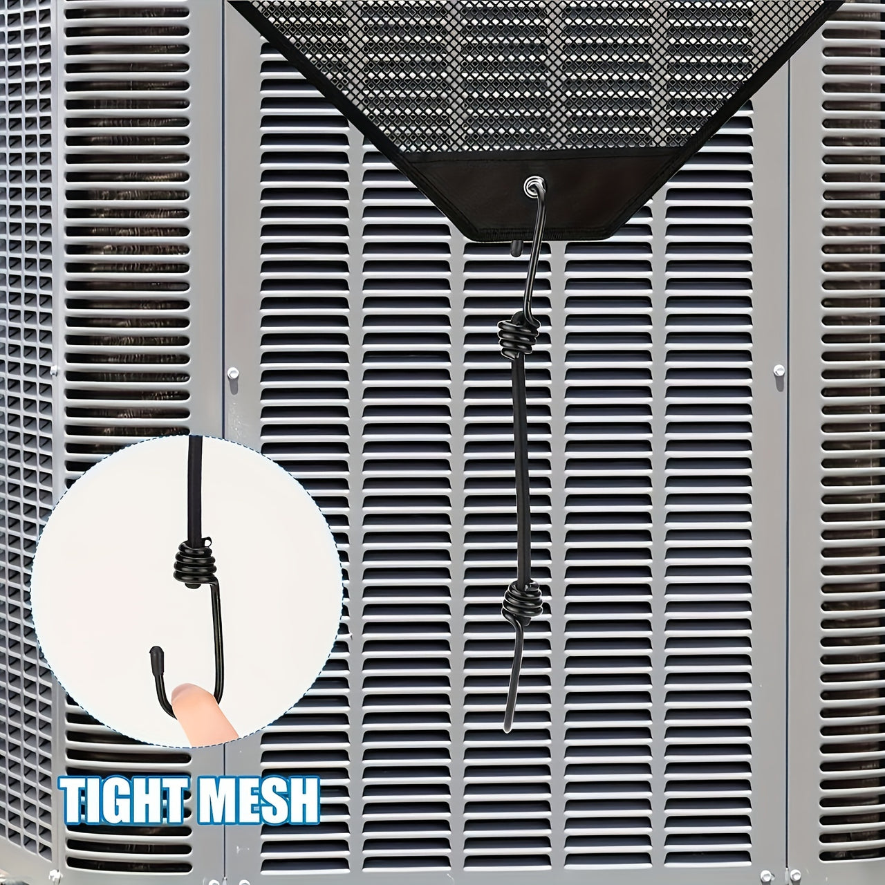 1pc Premium Outdoor Air Conditioner Cover - All-Weather Water Resistant, Windproof Protection, Dust & Cold Air Defender, Enhanced PVC Mesh Ventilation System