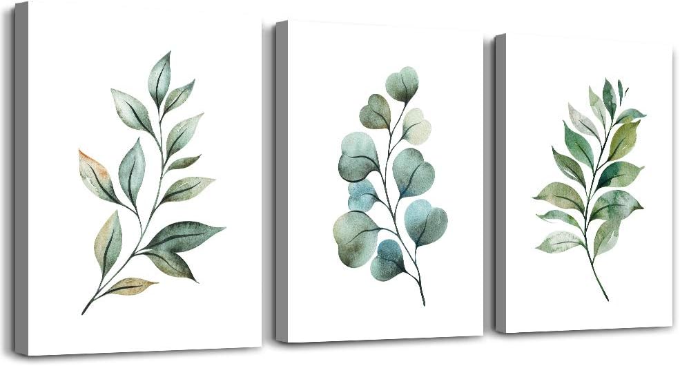 Wall Art For Living Room black and white Blue tree moon Canvas Wall Decor for Home artwork Painting 12" x 16" 3 Pieces Canvas Print For bedroom Decor Modern Salon kitchen office Hang a picture