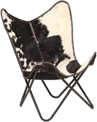 Thumbnail for Home Décor Genuine Leather Butterfly Chair Handmade Iron Frame I Lounge Chair, Comfortable Recliner