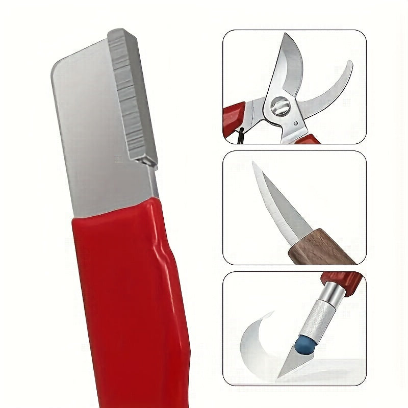 "Precision Edge" Professional Kitchen Knife Sharpener - Tungsten & Diamond Ceramic Sharpening Stone For All Blades, Including Garden Shears