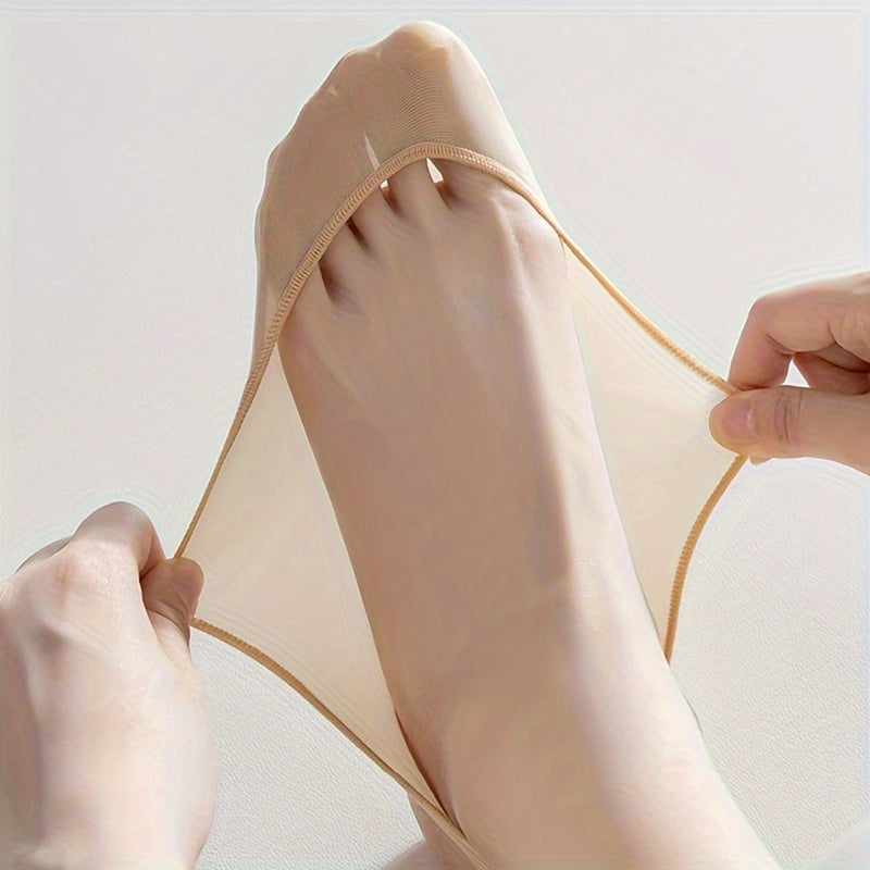 5 Pairs | Womens Ultra-Invisible Boat Socks - Cushioned High Heel Support, Anti-Slip Silicone Grip, Stay-Up Short Tube - Luxuriously Soft & Breathable for Spring/Summer