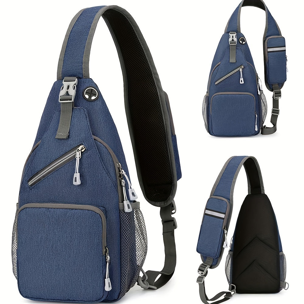 1pc Unisex Waterproof Single Shoulder Bag - Durable & Spacious for Outdoor Adventures & Work - Versatile Cross Body Design