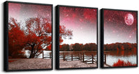 Thumbnail for Wall Art For Living Room black and white Blue tree moon Canvas Wall Decor for Home artwork Painting 12