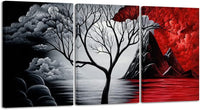 Thumbnail for Wieco Art The Cloud Tree 3 Panels Modern Giclee Canvas Prints Artwork Abstract Seascape Paintings Reproduction Sea Beach Pictures Printed on Canvas Wall Art for Home Decorations Wall Decor
