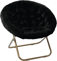 Thumbnail for Milliard Cozy Chair with Footrest Ottoman/Faux Fur Saucer Chair for Bedroom/X-Large (Purple)