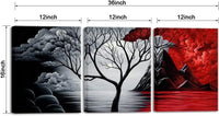 Thumbnail for Wieco Art The Cloud Tree 3 Panels Modern Giclee Canvas Prints Artwork Abstract Seascape Paintings Reproduction Sea Beach Pictures Printed on Canvas Wall Art for Home Decorations Wall Decor