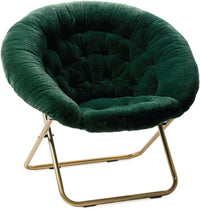 Thumbnail for Milliard Cozy Chair with Footrest Ottoman/Faux Fur Saucer Chair for Bedroom/X-Large (Purple)