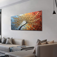 Thumbnail for Art Hand Painting Oil Painting Abstract Decorative Storm Wall Art Painting for Wall Decorations Lucky tree Pictures for Living Room,Bedroom,Restaurant,Office,Hotel Wall Decorative Murals 24×48in