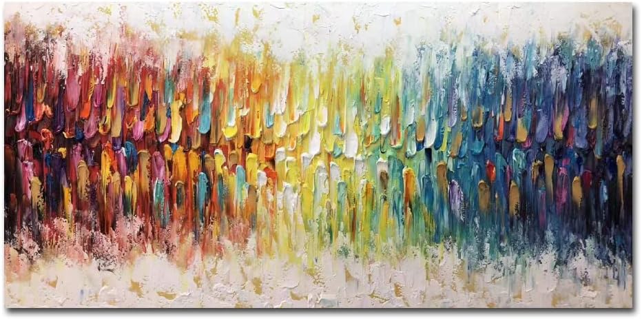 Art Hand Painting Oil Painting Abstract Decorative Storm Wall Art Painting for Wall Decorations Lucky tree Pictures for Living Room,Bedroom,Restaurant,Office,Hotel Wall Decorative Murals 24×48in
