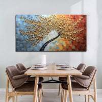 Thumbnail for Art Hand Painting Oil Painting Abstract Decorative Storm Wall Art Painting for Wall Decorations Lucky tree Pictures for Living Room,Bedroom,Restaurant,Office,Hotel Wall Decorative Murals 24×48in