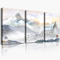 Thumbnail for Wall Art For Living Room black and white Blue tree moon Canvas Wall Decor for Home artwork Painting 12