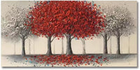 Thumbnail for Art Hand Painting Oil Painting Abstract Decorative Storm Wall Art Painting for Wall Decorations Lucky tree Pictures for Living Room,Bedroom,Restaurant,Office,Hotel Wall Decorative Murals 24×48in