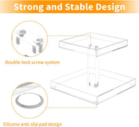 Thumbnail for NIUBEE 2-Tier Acrylic Bathroom Cosmetic Storage Organizer for Dresser and Countertop - Standing Perfume Tray for Bedroom Decor