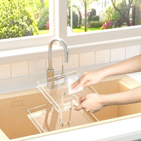 Thumbnail for NIUBEE 2-Tier Acrylic Bathroom Cosmetic Storage Organizer for Dresser and Countertop - Standing Perfume Tray for Bedroom Decor
