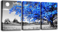 Thumbnail for Wall Art For Living Room black and white Blue tree moon Canvas Wall Decor for Home artwork Painting 12