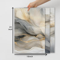 Thumbnail for White and Grey Marble Wall Art Modern Abstract Art Beige White Canvas Painting Marble Painting Wall Decor Black Grey and White Prints Gray Beige Abstract Wall Art for Living Room 16x24inch Unframed
