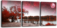 Thumbnail for Wall Art For Living Room black and white Blue tree moon Canvas Wall Decor for Home artwork Painting 12