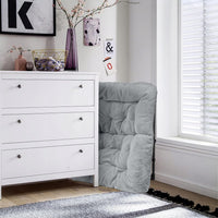 Thumbnail for OAKHAM Comfy Saucer Chair, Folding Faux Fur Lounge Chair for Bedroom and Living Room, Flexible Seating for Kids Teens Adults, X-Large (Faux Fur-Grey)