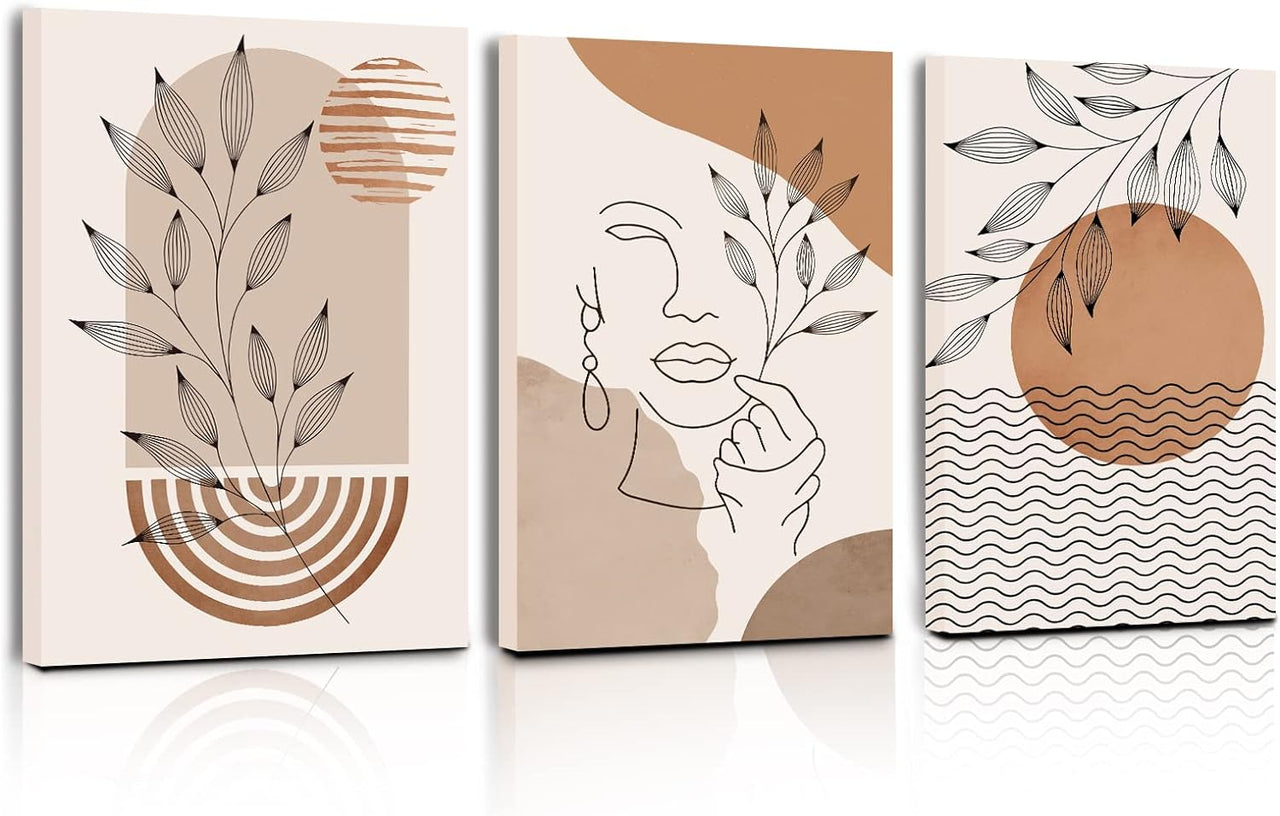 SERIMINO 3 Piece Lotus Flower Canvas Wall Art for Living Room White and Indigo Blue Floral Picture Wall Decor for Dining Room Bedroom Bathroom Kitchen Print Painting for Home Decorations