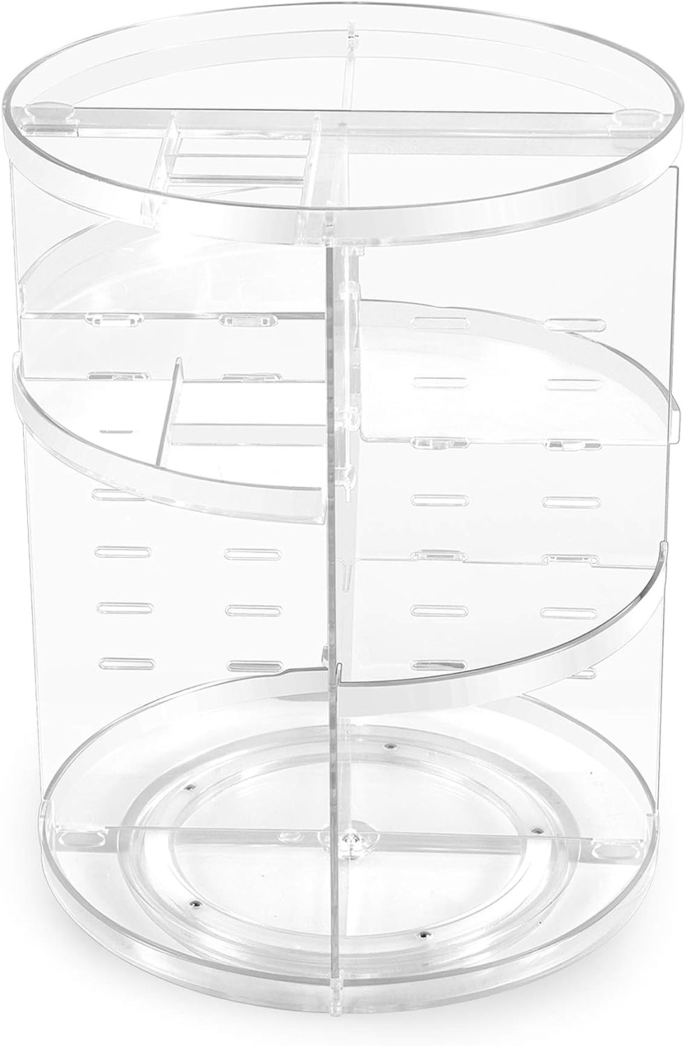 360° Rotating Makeup Organizer, Spinning Bathroom Organizer Countertop, Cosmetic Holder Shelf, Make Up Organizers and Storage for Bedroom, Transparent